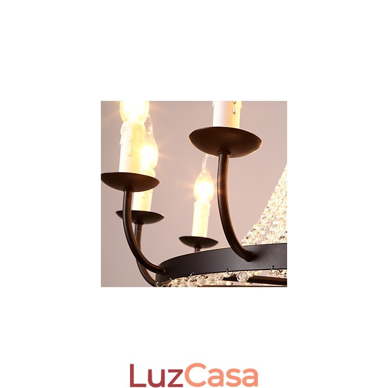 8 Luzes Lustre Moderno Contemporâneo Tradicional Clássico Rústico Lodge Vintage Retro Lanterna Tambor Country Island Globo Tigela