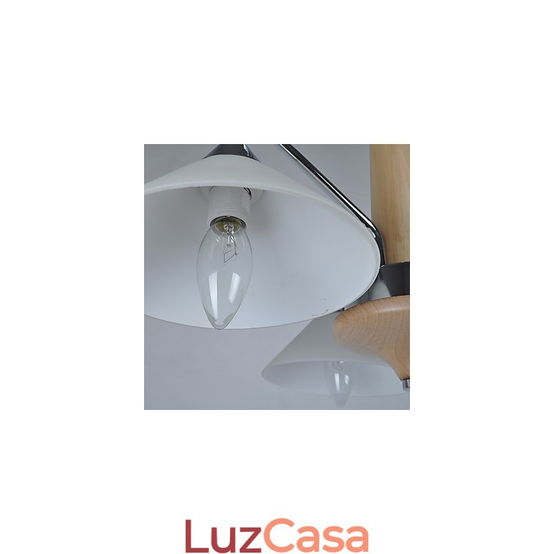 Lustre moderno contemporâneo galvanizado para lustre de bambu e madeira