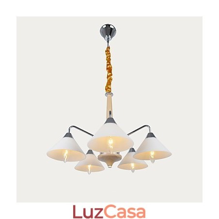 Lustre moderno contemporâneo de 5 luzes para Lustre moderno contemporâneo de 5 luzes para
