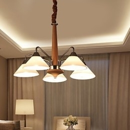 Lustre moderno contemporâneo de 5 luzes para