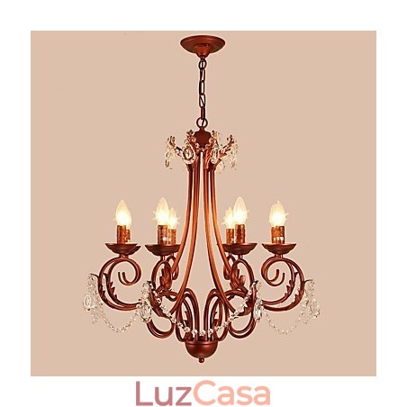 8 Luzes Lustre Moderno Contemporâneo Tradicional Lodge Vintage Retro Country Pintura Recurso para Cristal Metal 8 Luzes Lustre Moderno Contemporâneo Tradicional Lodge Vintage Retro Country Pintura Recurso para Cristal Metal