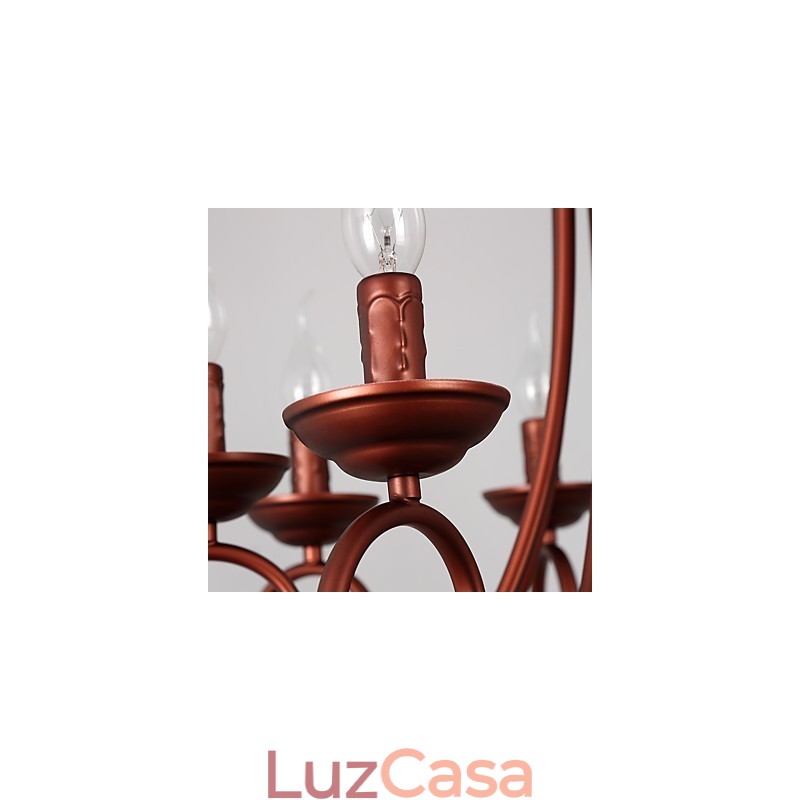 8 Luzes Lustre Moderno Contemporâneo Tradicional Lodge Vintage Retro Country Pintura Recurso para Cristal Metal