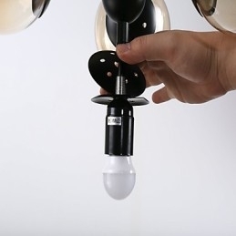 Pintura clássica tradicional retrô para lustre de metal estilo mini