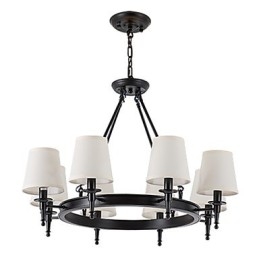 Lustre de 8 luzes embutido, uma luz, dois estilos, moderno, contemporâneo, tradicional, clássico, rústico, pintura