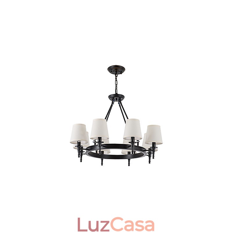 Lustre de 8 luzes embutido, uma luz, dois estilos, moderno, contemporâneo, tradicional, clássico, rústico, pintura
