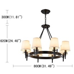 Lustre de 8 luzes embutido, uma luz, dois estilos, moderno, contemporâneo, tradicional, clássico, rústico, pintura