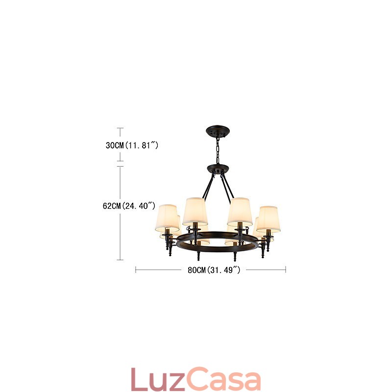 Lustre de 8 luzes embutido, uma luz, dois estilos, moderno, contemporâneo, tradicional, clássico, rústico, pintura