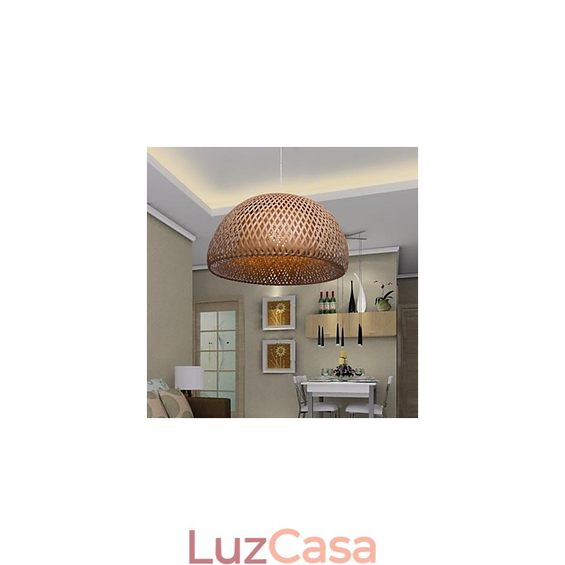 Lustre de bambu vintage criativo para casa