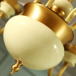 Lustre todo em cobre Lustre decorativo em jade D