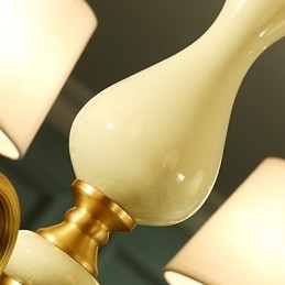 Lustre todo em cobre Lustre decorativo em jade D