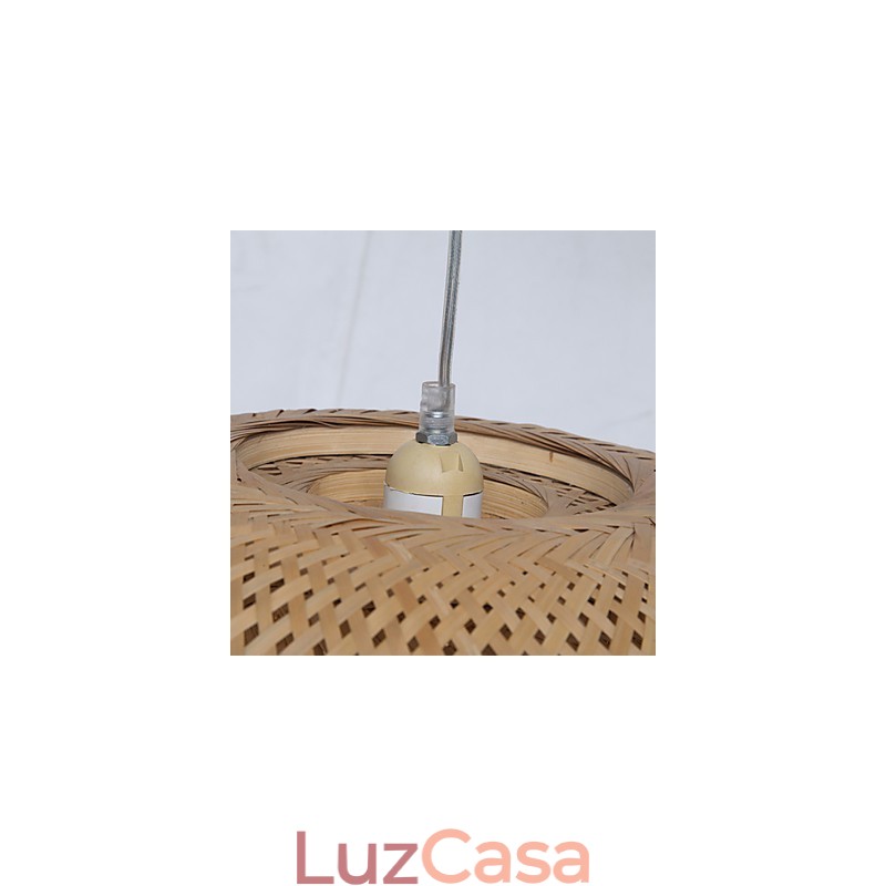 Lustre de bambu vintage criativo para casa