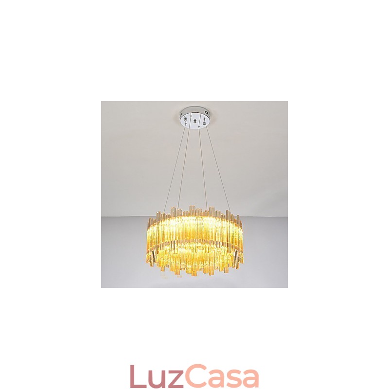 Recurso de pintura clássica tradicional para luminária pendente de madeira e bambu estilo mini