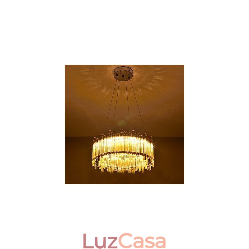 Recurso de pintura clássica tradicional para luminária pendente de madeira e bambu estilo mini