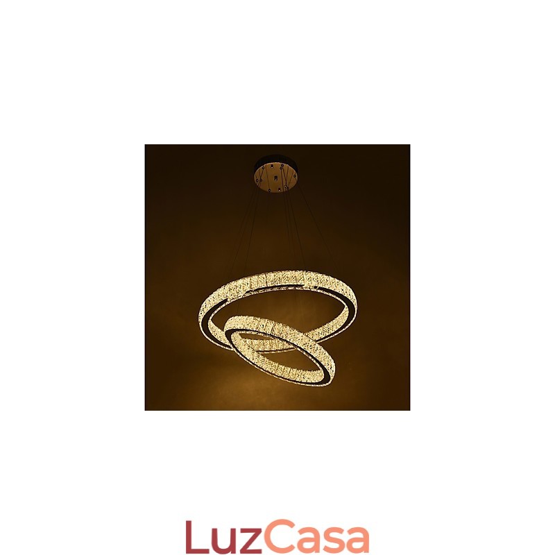 Lustre de cristal interno moderno, luminária pendente, luz de teto, lâmpada de iluminação regulável com controle remoto