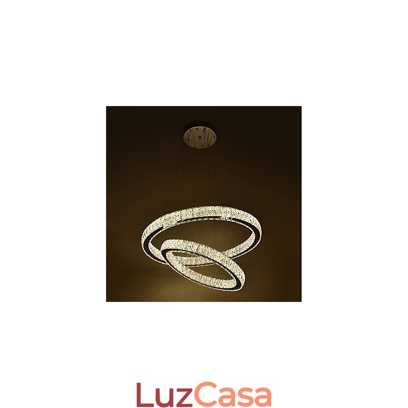 Lustre de cristal interno moderno, luminária pendente, luz de teto, lâmpada de iluminação regulável com controle remoto