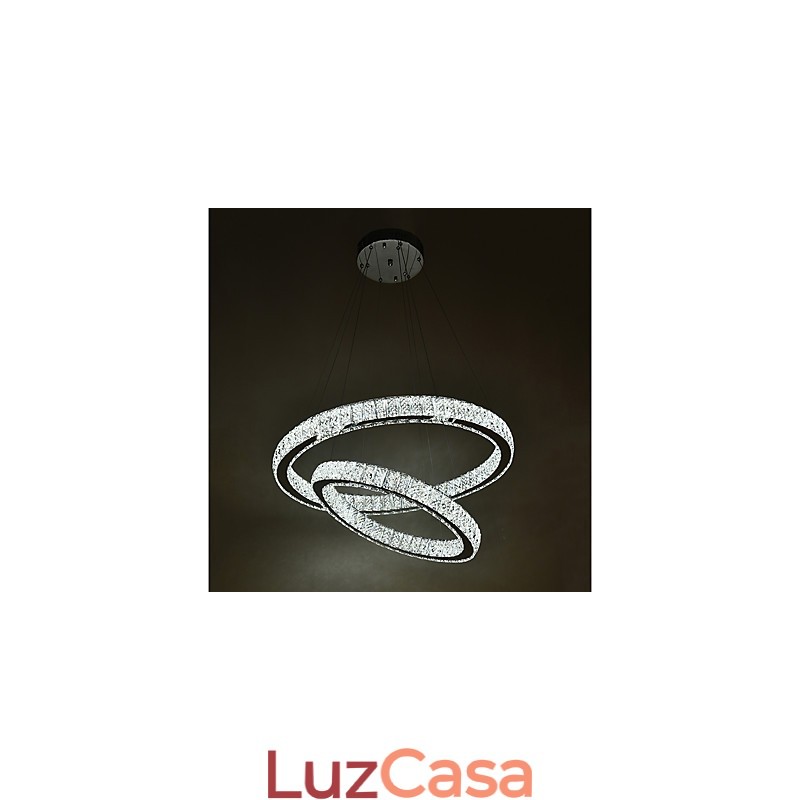 Lustre de cristal interno moderno, luminária pendente, luz de teto, lâmpada de iluminação regulável com controle remoto