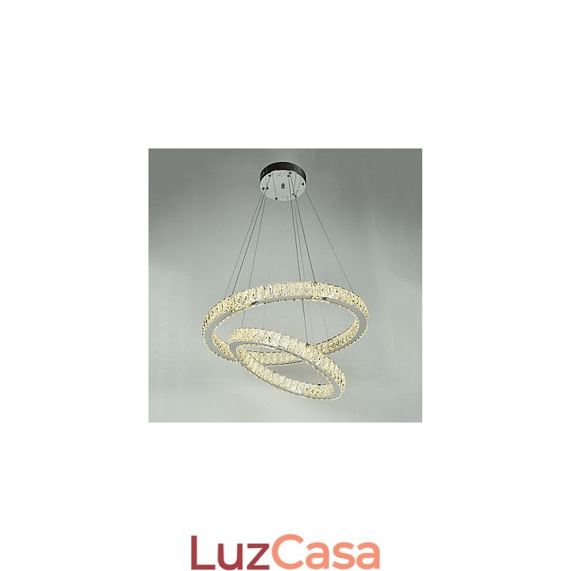 Lustre de cristal interno moderno, luminária pendente, luz de teto, lâmpada de iluminação regulável com controle remoto