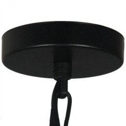 Luminária pendente de metal vintage com cúpula de vidro