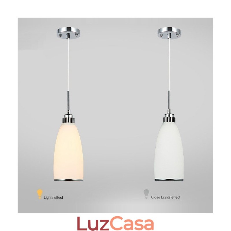 1 Luz Moderna Contemporânea Integrada Metal Pendente Luz