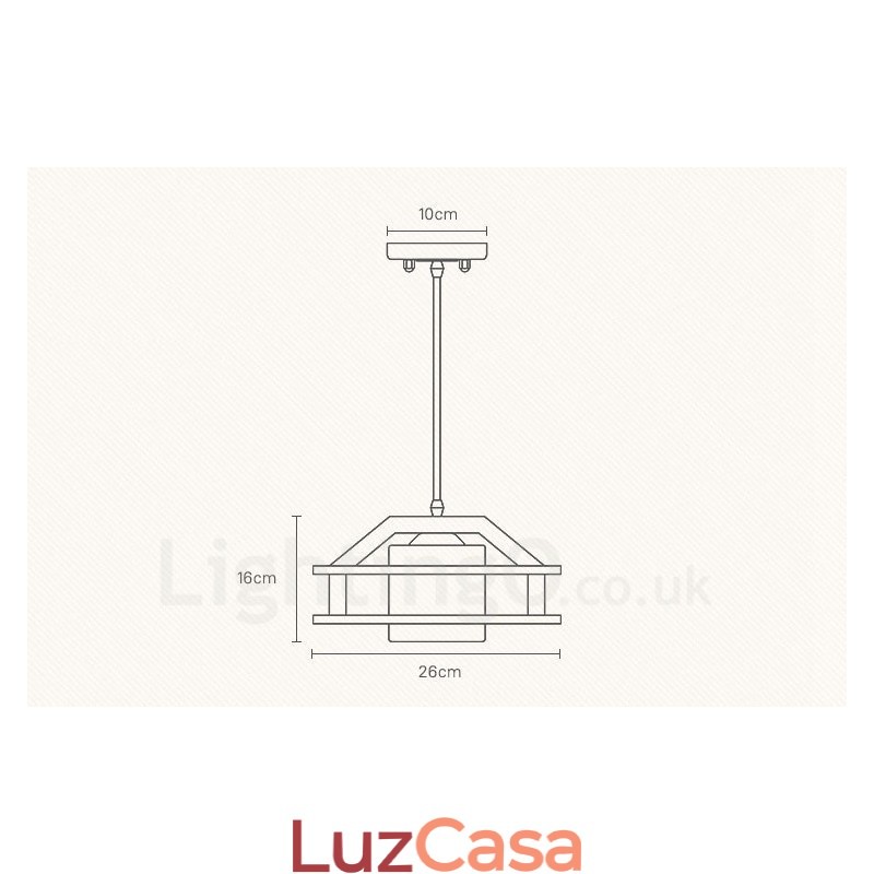 1 Luz de madeira moderna contemporânea estilo nórdico pendente com cúpula de vidro