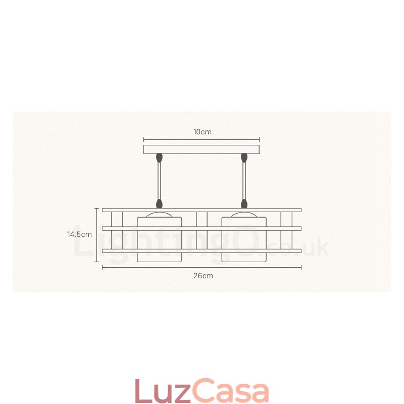 2 Luzes de madeira moderna contemporânea estilo nórdico pendente luz com cúpula de vidro
