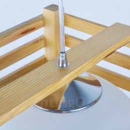 1 Luz de madeira moderna contemporânea estilo nórdico pendente com cúpula de vidro