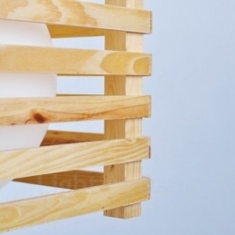 1 Luz de madeira moderna contemporânea estilo nórdico pendente com cúpula de vidro