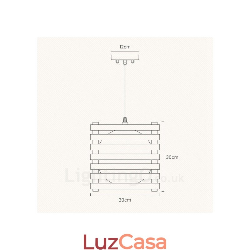 1 Luz de madeira moderna contemporânea estilo nórdico pendente com cúpula de vidro