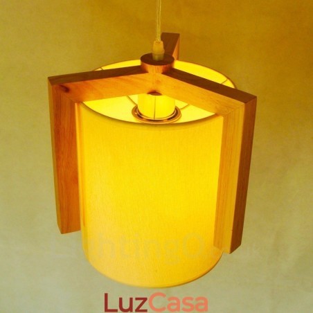 1 Luz de madeira moderna contemporânea estilo nórdico pendente com sombra de tecido 1 Luz de madeira moderna contemporânea estilo nórdico pendente com sombra de tecido