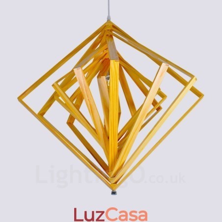 1 Luz de madeira moderna contemporânea estilo nórdico pendente com sombra de madeira 1 Luz de madeira moderna contemporânea estilo nórdico pendente com sombra de madeira