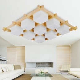 9 Luzes de teto embutidas estilo nórdico moderno e contemporâneo com cúpula de vidro