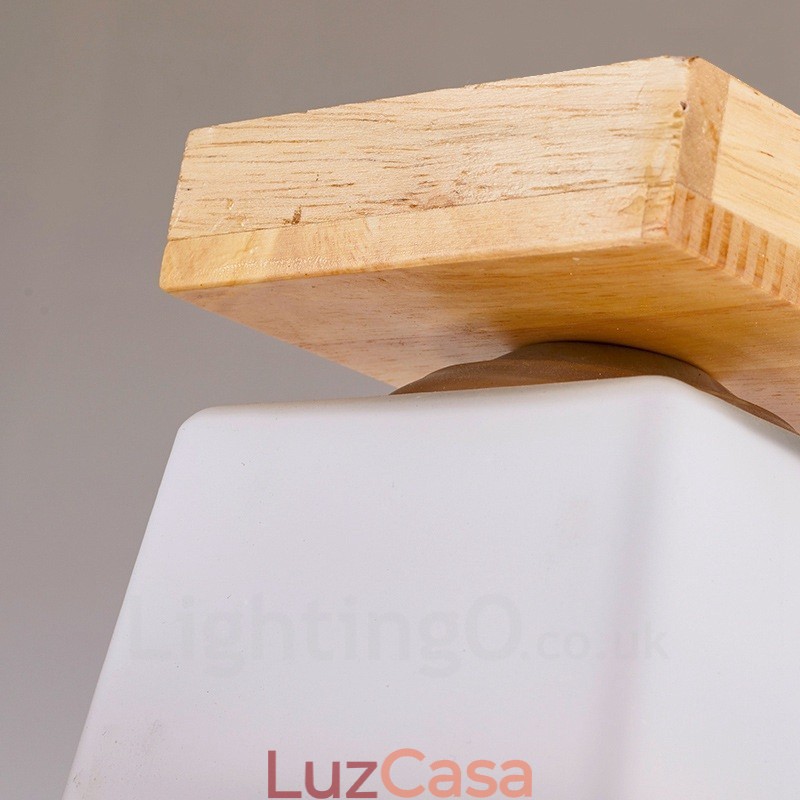 1 Luz Moderna Contemporânea Estilo Nórdico Luminárias de Teto Embutidas com Sombra de Vidro