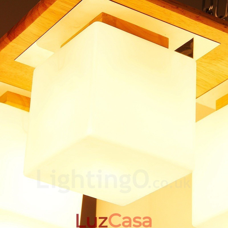 4 Luzes de teto embutidas contemporâneas modernas com cúpula de vidro
