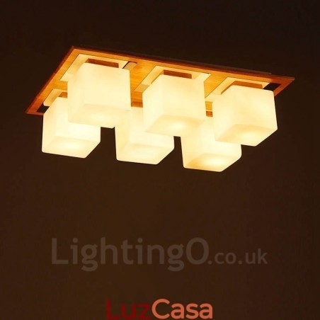 6 Luzes de teto embutidas contemporâneas modernas com cúpula de vidro 6 Luzes de teto embutidas contemporâneas modernas com cúpula de vidro