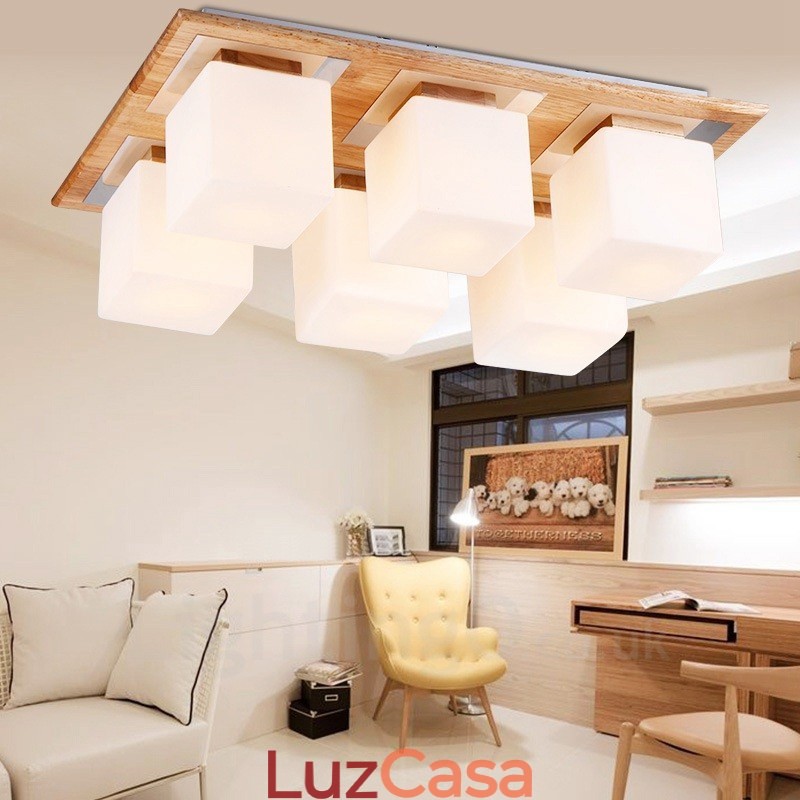 6 Luzes de teto embutidas contemporâneas modernas com cúpula de vidro