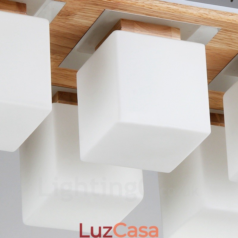 6 Luzes de teto embutidas contemporâneas modernas com cúpula de vidro