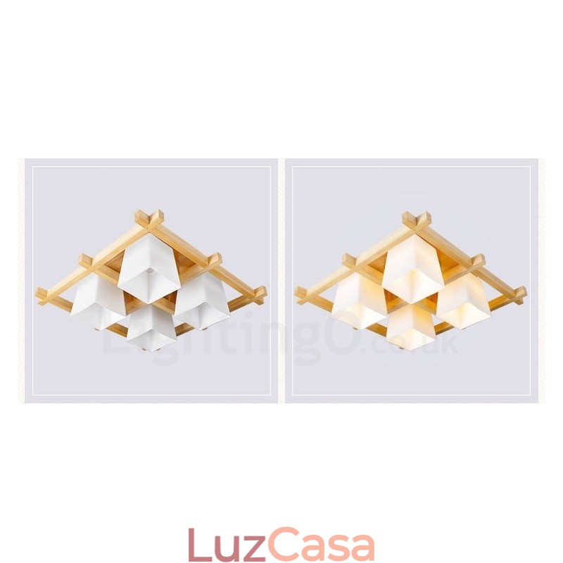 4 Luzes de teto embutidas contemporâneas modernas com cúpula de vidro