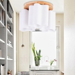 3 Luzes de teto embutidas contemporâneas modernas com cúpula de vidro