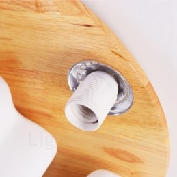 3 Luzes de teto embutidas contemporâneas modernas com cúpula de vidro