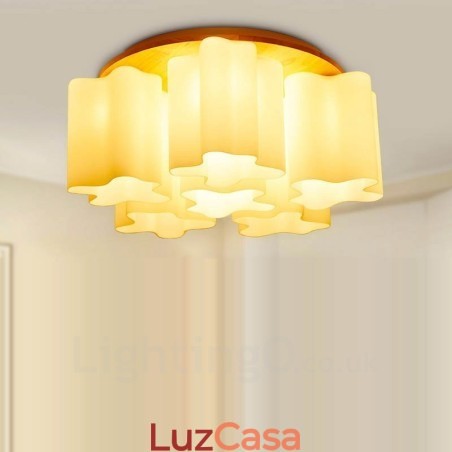 6 Luzes de teto embutidas contemporâneas modernas com cúpula de vidro 6 Luzes de teto embutidas contemporâneas modernas com cúpula de vidro