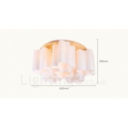 6 Luzes de teto embutidas contemporâneas modernas com cúpula de vidro