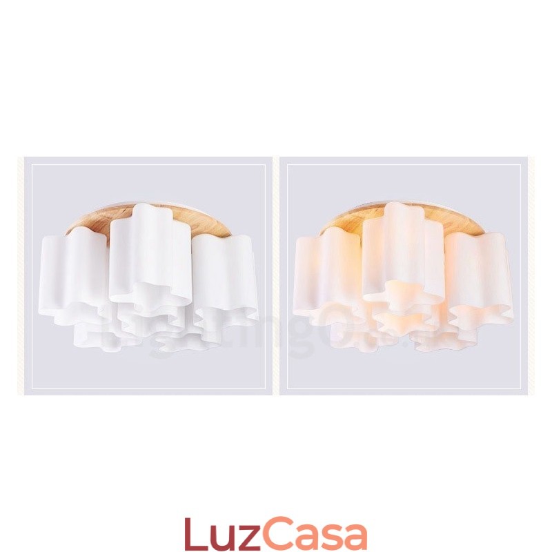 6 Luzes de teto embutidas contemporâneas modernas com cúpula de vidro