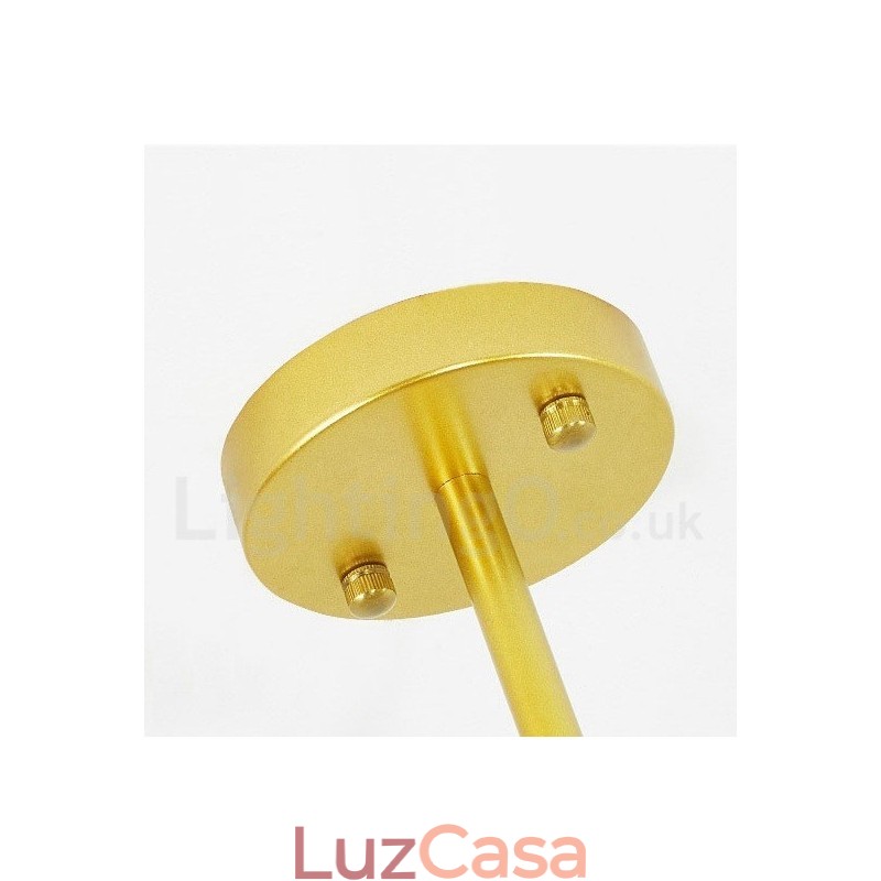 9 Luzes de Teto Modernas Contemporâneas Estilo Nórdico Lustre de Cobre com Sombra de Vidro Bola Dourada e Branca