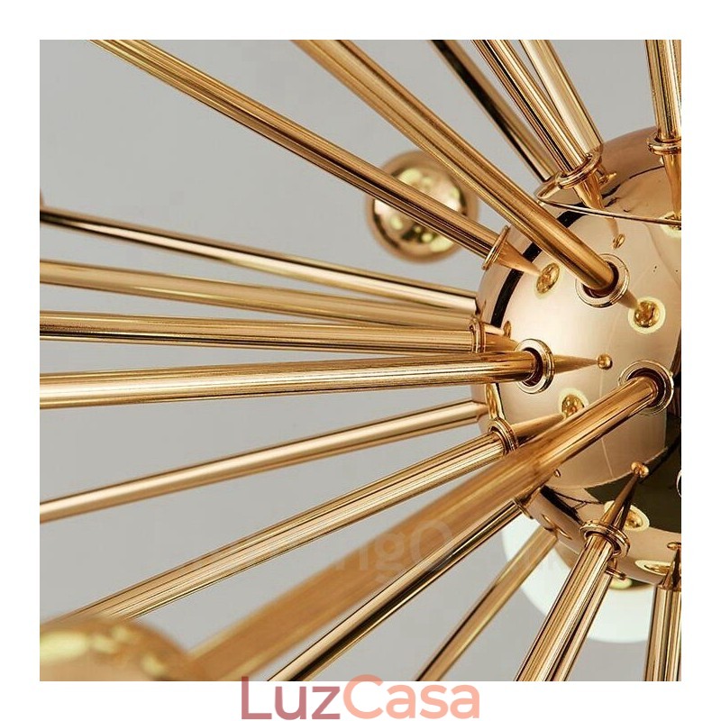 11 Luzes de Teto Contemporâneas Modernas Lustre de Cobre com Sombra de Vidro Bola Branca