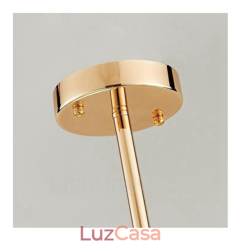 11 Luzes de Teto Contemporâneas Modernas Lustre de Cobre com Sombra de Vidro Bola Branca
