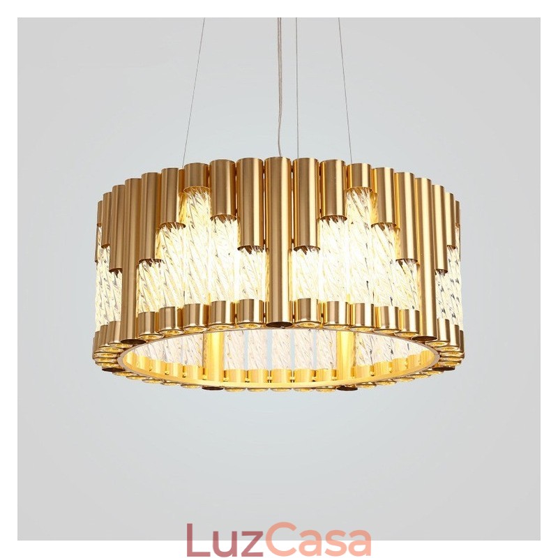 Luminária pendente moderna contemporânea com revestimento de cobre