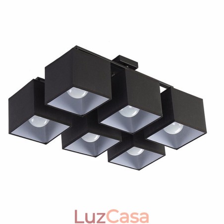 6 luzes de teto embutidas pretas contemporâneas modernas com sombra de tecido 6 luzes de teto embutidas pretas contemporâneas modernas com sombra de tecido