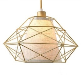 1 luz retrô vintage preto ferro pingente luz com cortinas de tecido