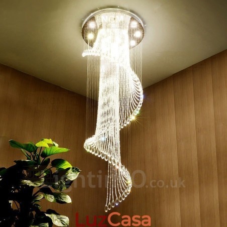 15 Luzes Modernas de Cristal Pendente de Teto Lustre Interno Luminárias Luminárias com Lâmpadas 15 Luzes Modernas de Cristal Pendente de Teto Lustre Interno Luminárias Luminárias com Lâmpadas