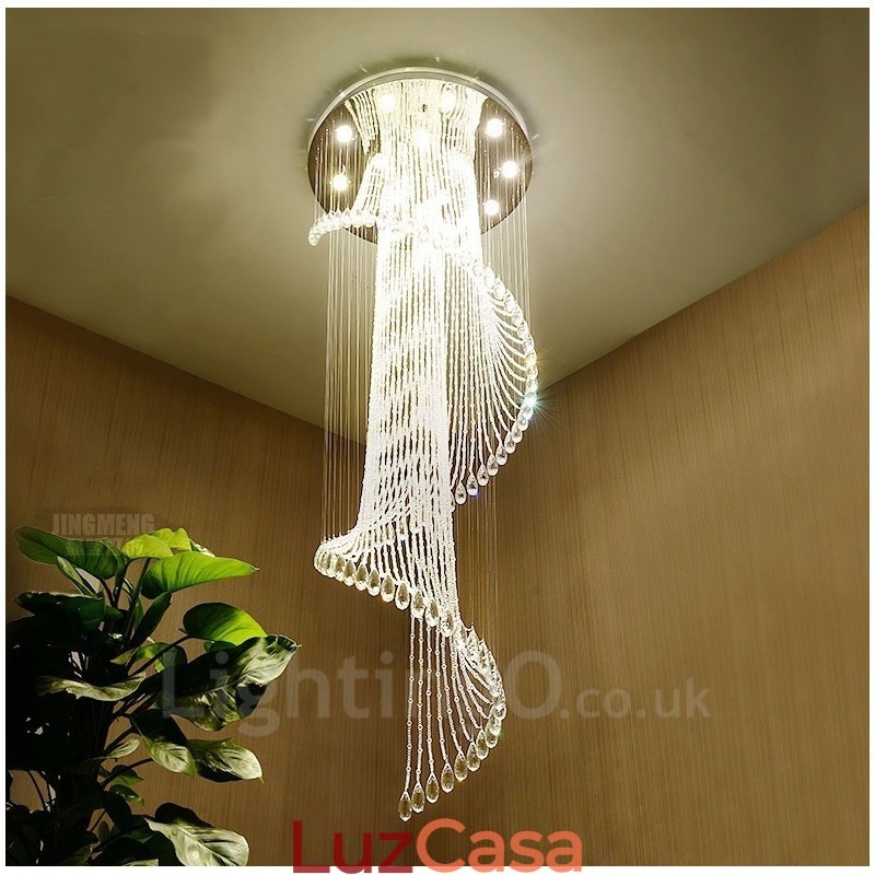 15 Luzes Modernas de Cristal Pendente de Teto Lustre Interno Luminárias Luminárias com Lâmpadas